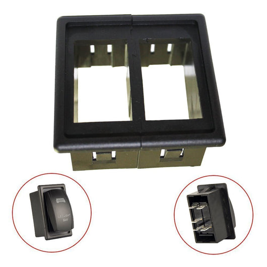 XTM Universal Rocker Switch Holder Panel Housing – Dual Housing