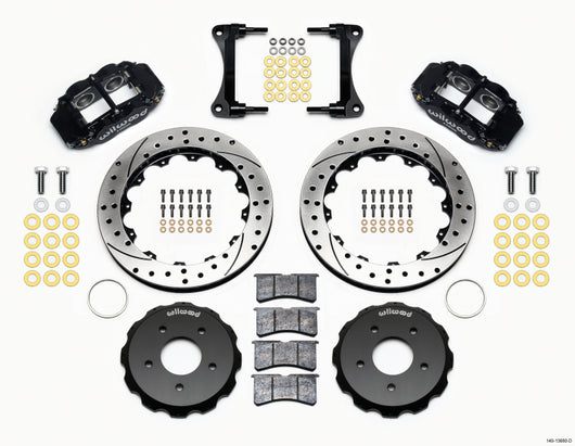 Wilwood Narrow Superlite 4R Front Hat Kit 12.88in Drill 2007-Up Jeep Wrangler - 140-13880-D