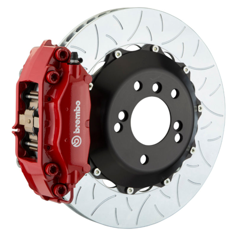 Brembo Brembo 06 330i Rear GT BBK 4 Piston Cast 345x28 2pc Rotor Slotted Type3-Red (2P3.8011A2)