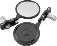 BikeMaster AB BikeMaster Barend Mirror Folding 7/18in Handlebars - Pair - Black (600300)