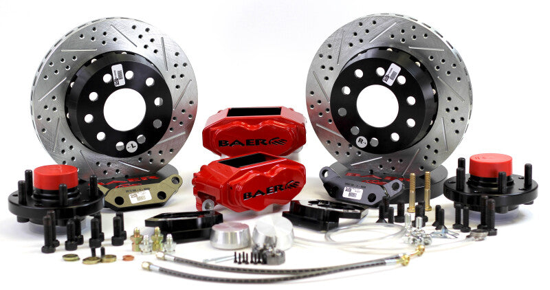 Baer Brakes Baer Brakes Ford Mustang II Spindles STD Studs 11in SS4+ Front SDZ Brake Kit - Silver (4261360S)