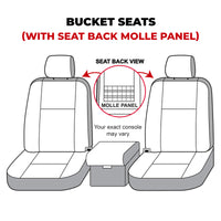 Covercraft Covercraft 21-24 Ford Bronco Polycotton SeatSaver Custom Front Row Seat Covers - Grey (SS2600PCGY)