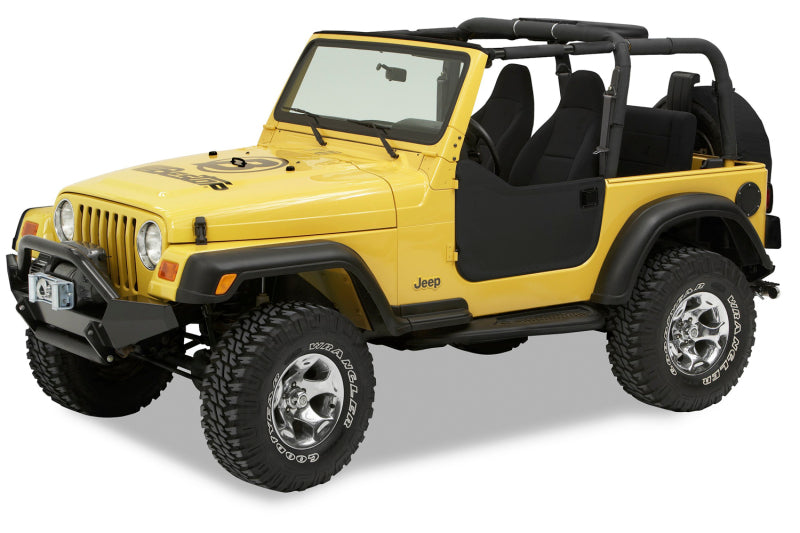Bestop Bestop 97-06 Jeep Wrangler TJ Lower Fabric Doors (Black Diamond) (53039-35)
