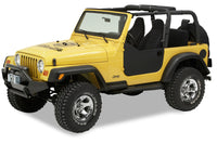 Bestop Bestop 97-06 Jeep Wrangler TJ Lower Fabric Doors (Black Diamond) (53039-35)