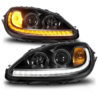 ANZO ANZO 05-13 Chevrolet Corvette Projector Headlights w/switchback & Sequential LED - Black Amber (121571)