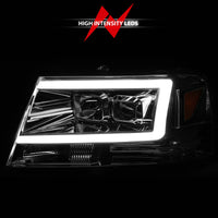ANZO ANZO 2004-2008 Ford  F-150 Projector Headlights w/ Light Bar Chrome Housing (111542)