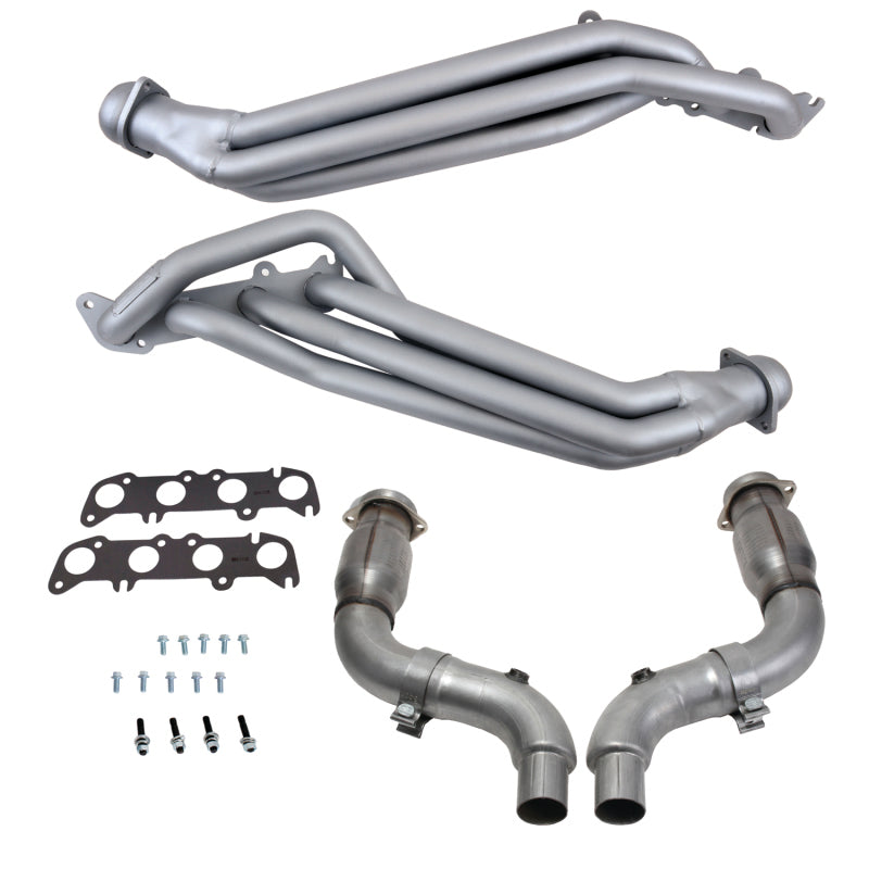BBK BBK 15-23 Ford Mustang GT 5.0 1-7/8in Long Tube Headers w/High Flow Catted Mid Pipe (Ti Ceramic) (18563)