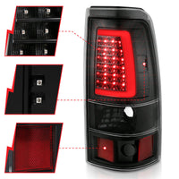 ANZO ANZO 2003-2006 Chevy Silverado 1500 LED Taillights Plank Style Black w/Clear Lens (311333)