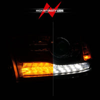 ANZO ANZO 09-18 Dodge Ram 1500/2500/3500 LED Plank Style Headlights Switchback + Sequential - Matte Black (111609)