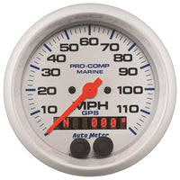 AutoMeter B Autometer Gauge GPS Speedometer 3-3/8in 120 MPH Marine White Gauge (200637)