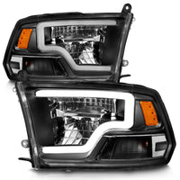 ANZO ANZO 2009-2020 Dodge Ram 1500 Full LED Square Projector Headlights w/ Chrome Housing Black Amber (111539)