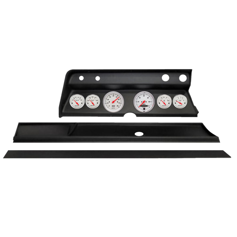 AutoMeter Autometer Arctic White Direct Fit Dash Kit 1966 Chevy Chevelle (2 x 3-3/8in. / 4 x 2-1/16in.) (2931-03)