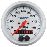 AutoMeter B Autometer Marine White 3 3/8in 50MPH GPS Speedometer Gauge (200635)