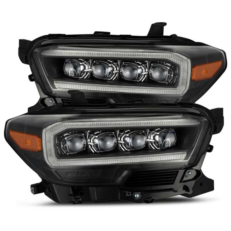 AlphaRex AlphaRex 16-20 Toyota Tacoma NOVA LED Projector Headlights Plank Style Black w/Activation Light (880707)