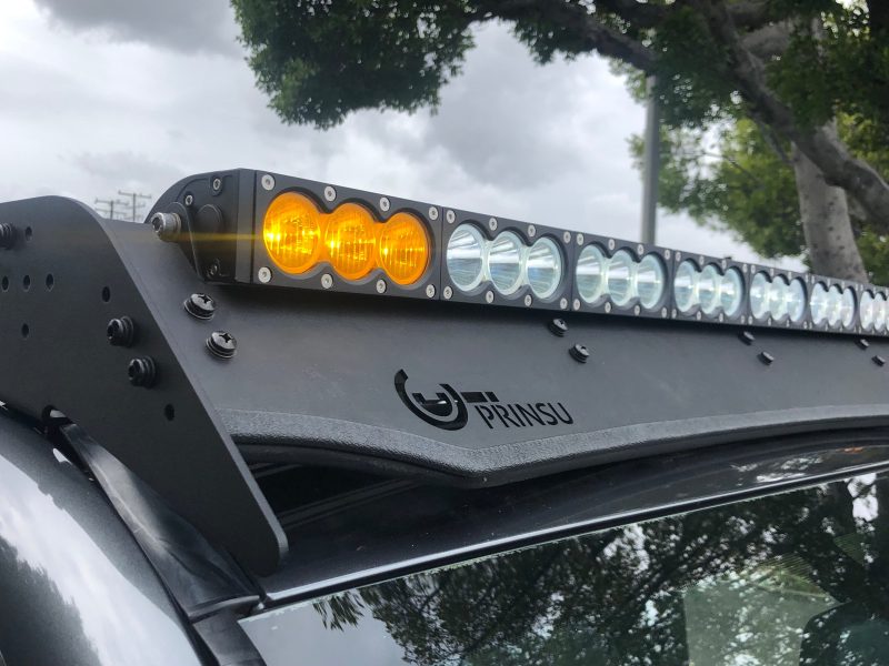 Cali Raised Cali Raised Dual Function Amber/White Led Light Bar Prinsu Mounting Bracket Kit - Wire Harness/Tall (CR2913)