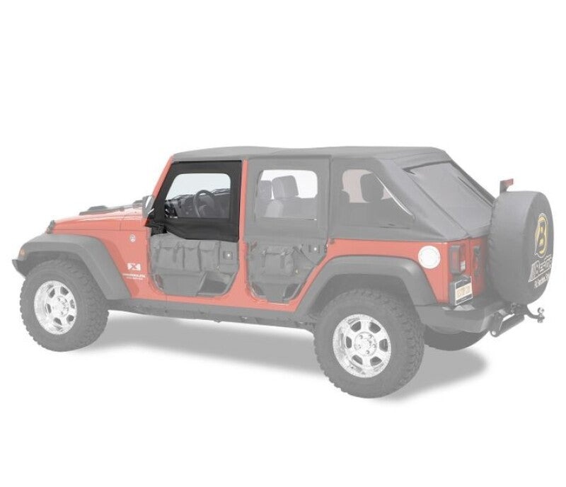Bestop Bestop 07-18 Jeep Wrangler JK Element Upper Doors (Front Doors Black Twill) (51805-17)