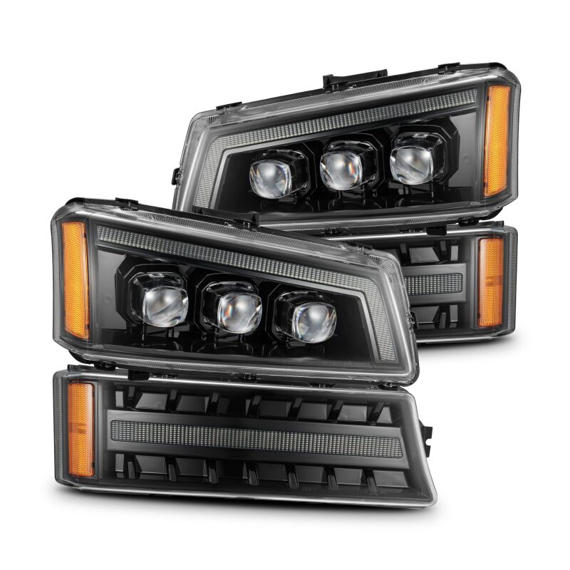AlphaRex AlphaRex 03-06 Chevy Silverado 1500/2500HD/3500HD/Avalanche Alpha-Black NOVA LED Proj Headlights (880254)