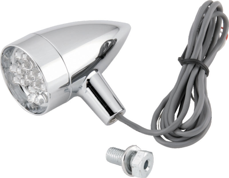 Bikers Choice AA Bikers Choice Chrome Mini Turn Signal Amber Universal Custom (482418)