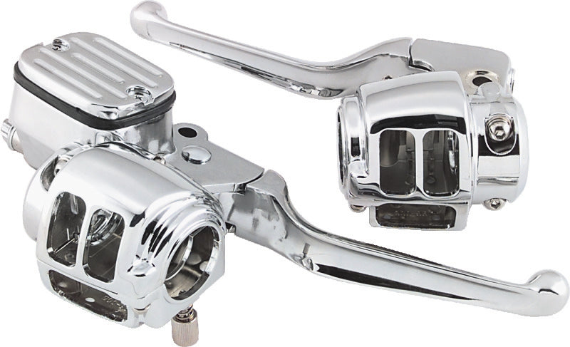 Bikers Choice K Bikers Choice 96-06 Big Twin 96-03 XL With 11/16 Bore Master Cylinder Chrome Handlebar Control Kit (488731)