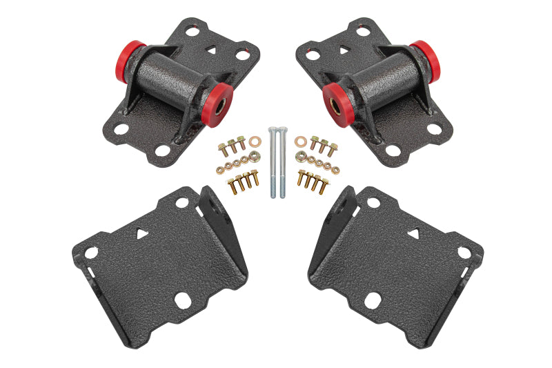 BMR Suspension BMR 78-87 G-Body Motor Mount Kit Upper & Lower Poly - Black Hammertone (MM460H)