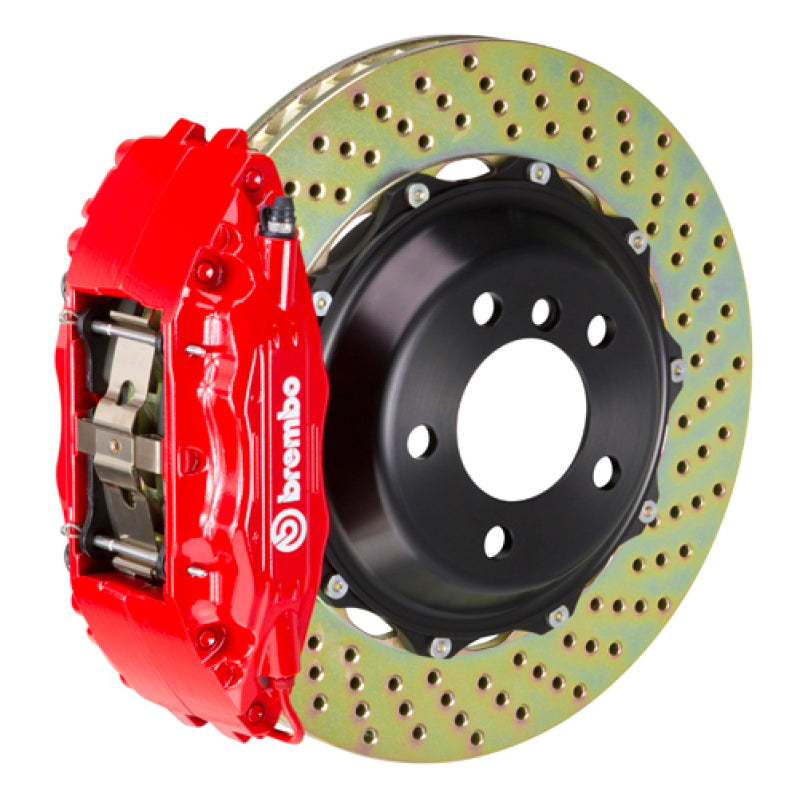 Brembo Brembo 08-14 WRX/15-21 WRX Front GT BBK 4 Piston Cast 2pc 355x32 2pc Rotor Drilled-Red (1H1.8006A2)