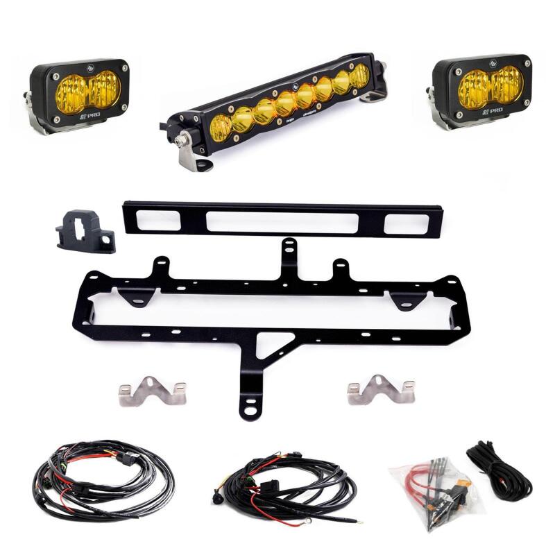 Baja Designs Baja Designs 2024+ Toyota Tacoma S8 10in Light Bar / S2 Pro TRD Pro Grille Conversion Light Kit (448263)