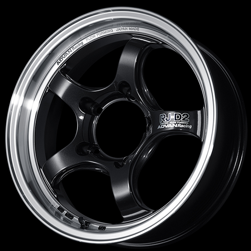 Advan Advan RG-D2 15x6.0 / +38 Offset / 4x100 / 63mm Bore / Machining and Black Gunmetallic (YAT5C38ABG)
