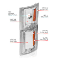 ANZO ANZO 1994-1998 Chevrolet Blazer Corner Lights Clear Lens w/ Amber Reflector (521041)