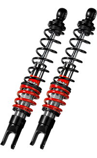 Bitubo Suspension Bitubo YGB0 Twinshocks Rear Adjustable: Spring Preload, Red And Black Springs (SC175YGB01)