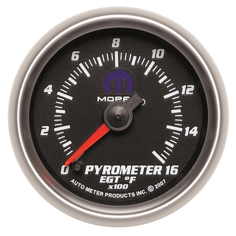 AutoMeter Autometer Mopar 2-1/16in 1600 Degree Digital Stepper Motor Pyrometer (EGT) Gauge - Black (880017)