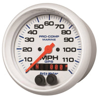 AutoMeter B Autometer Gauge GPS Speedometer 3-3/8in 120 MPH Marine White Gauge (200637)