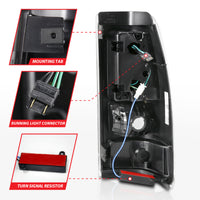 ANZO ANZO 2003-2006 Chevy Silverado 1500 LED Taillights Plank Style Black w/Clear Lens (311333)