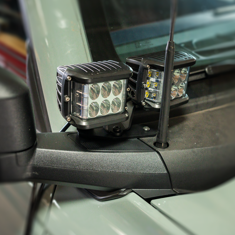 Cali Raised Cali Raised 2021+ Ford Raptor Ditch Light Mount Kit - 2 3X2 18W Amber Led Pods/2 27W Side Project (CR4031)