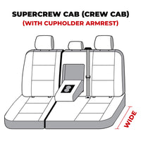 Covercraft Covercraft Endura Waterproof Polyester SeatSaver Custom Second Row Seat Covers (SS8526WFBK)