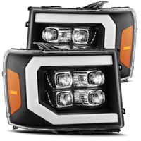 AlphaRex AlphaRex 07-13 GMC 1500HD NOVA LED Proj Headlight Plank Style Gloss Blk w/Activ Light/Seq Signal/DRL (880609)