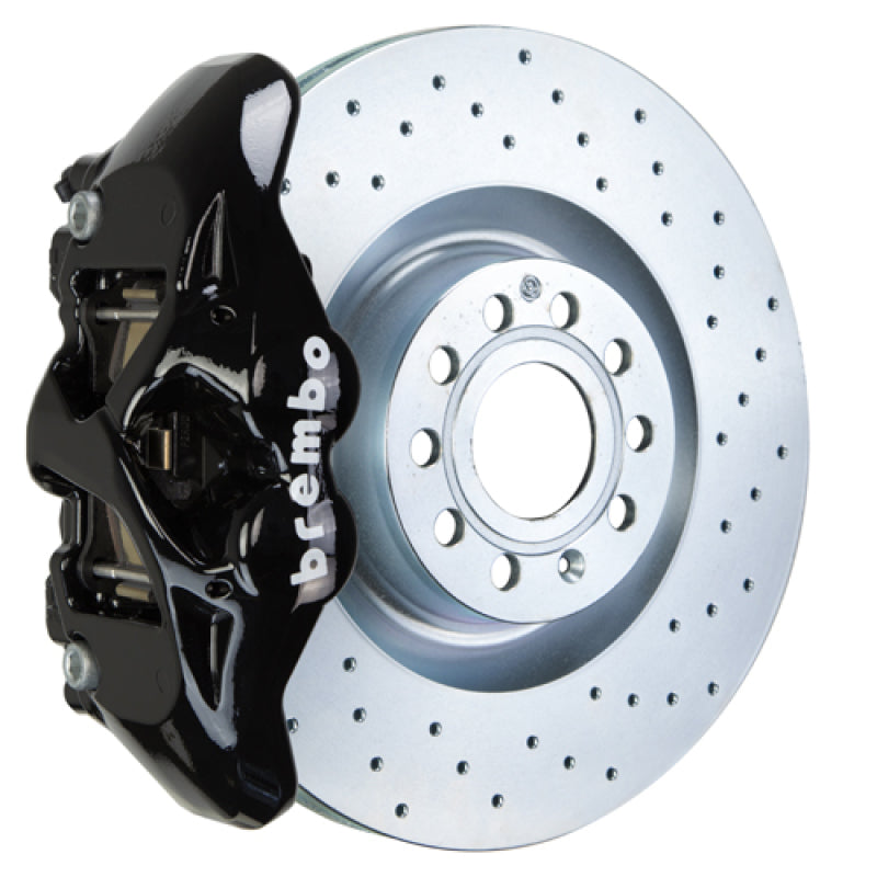 Brembo Brembo 05-10 Jetta GLI Front GT BBK 4 Piston Cast 345x30 1pc Rotor Drilled-Black (1S4.8002A1)