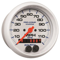 AutoMeter B Autometer Gauge GPS Speedometer 3-3/8in 120 MPH Marine White Gauge (200637)