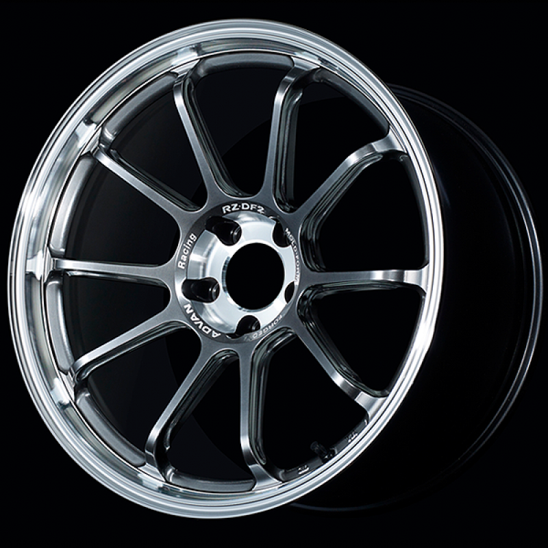 Advan B Advan RZ-DF2 20x10.0 / +25 Offset / 5x114.3 / 73mm Bore / Diamond Cut and Hyper Platinum Black (YAF0K25EDHPB)
