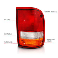 ANZO ANZO 1993-1997 Ford Ranger Tail Light Red/Clear (OE) (311310)