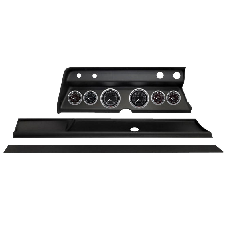 AutoMeter Autometer Chrono Chrome Direct Fit Dash Kit 1966 Chevy Chevelle (2 x 3-3/8in. / 4 x 2-1/16in.) (2931-15)