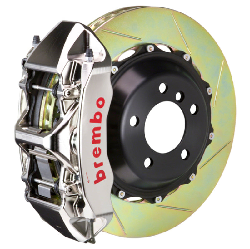 Brembo Brembo 92-00 Viper RT-10/GTS Front GTR BBK 6 Piston Billet 355x32 2pc Rotor Slotted Type1 - Nickel (1M2.8017AR)