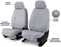 Covercraft Covercraft 13-16 Dodge RAM Polycotton SeatSaver Custom Front Row Seat Covers - Grey (SS3435PCGY)