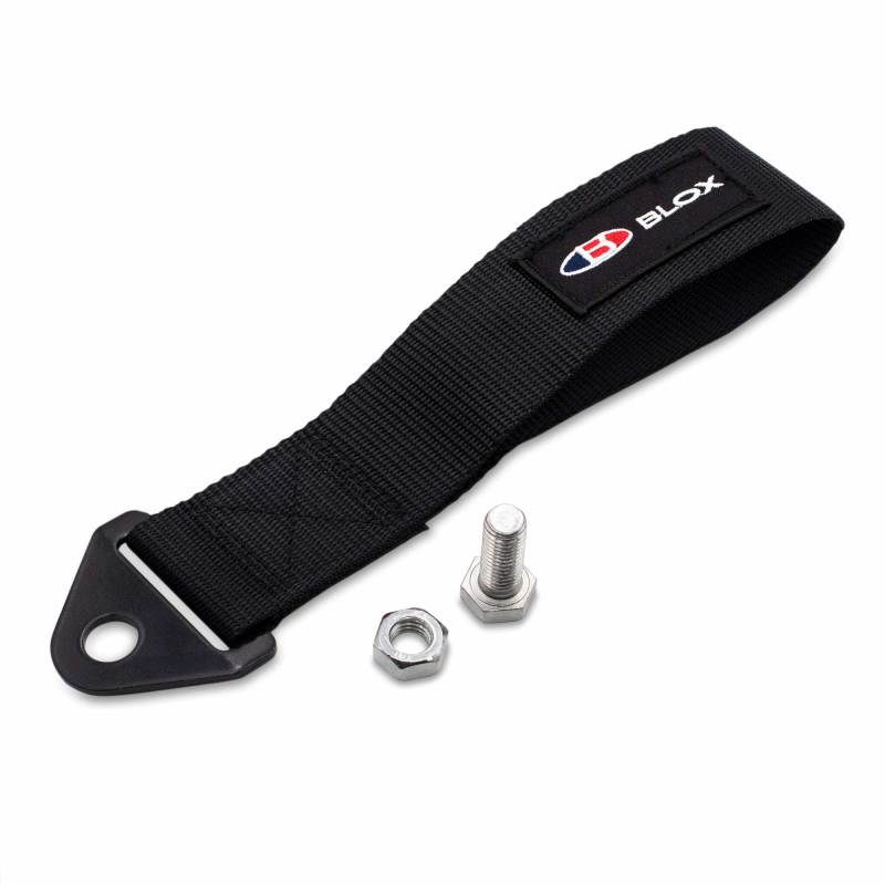 BLOX Racing BLOX Racing Universal Tow Strap With BLOX Logo - Black (BXAP-00034-BK)
