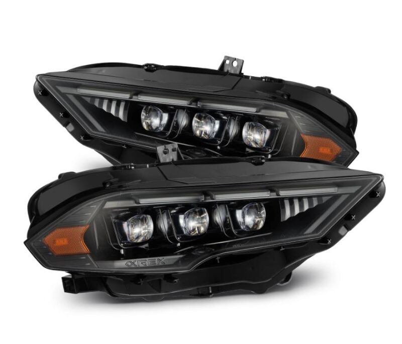 AlphaRex AlphaRex 18-20 Ford Mustang NOVA LED Proj Headlights Alpha-Black w/Activ Light/Seq Signal/Switch DRL (880263)