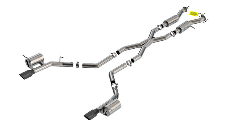 Borla Borla 2021+ Dodge Durango SRT Hellcat 6.2L V8 AWD ATAK Cat-Back Exhaust System - Black Chrome Tips (140886BC)
