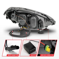ANZO ANZO 05-13 Chevrolet Corvette Projector Headlights w/switchback & Sequential LED - Black Amber (121571)