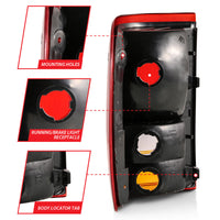 ANZO ANZO 1993-1997 Ford Ranger Tail Light Red/Clear (OE) (311310)