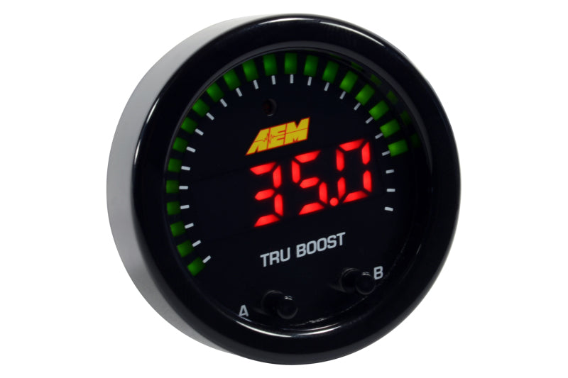 AEM AEM X-Series Tru-Boost Controller Gauge w/ Boost Control Solenoid 80PSIg Internal MAP Sensor (30-0352)