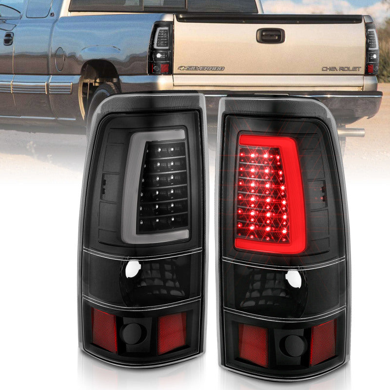 ANZO ANZO 2003-2006 Chevy Silverado 1500 LED Taillights Plank Style Black w/Clear Lens (311333)