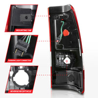 ANZO ANZO 1999-2002 Chevy Silverado 1500 LED Taillights Plank Style Black w/Clear Lens (311324)